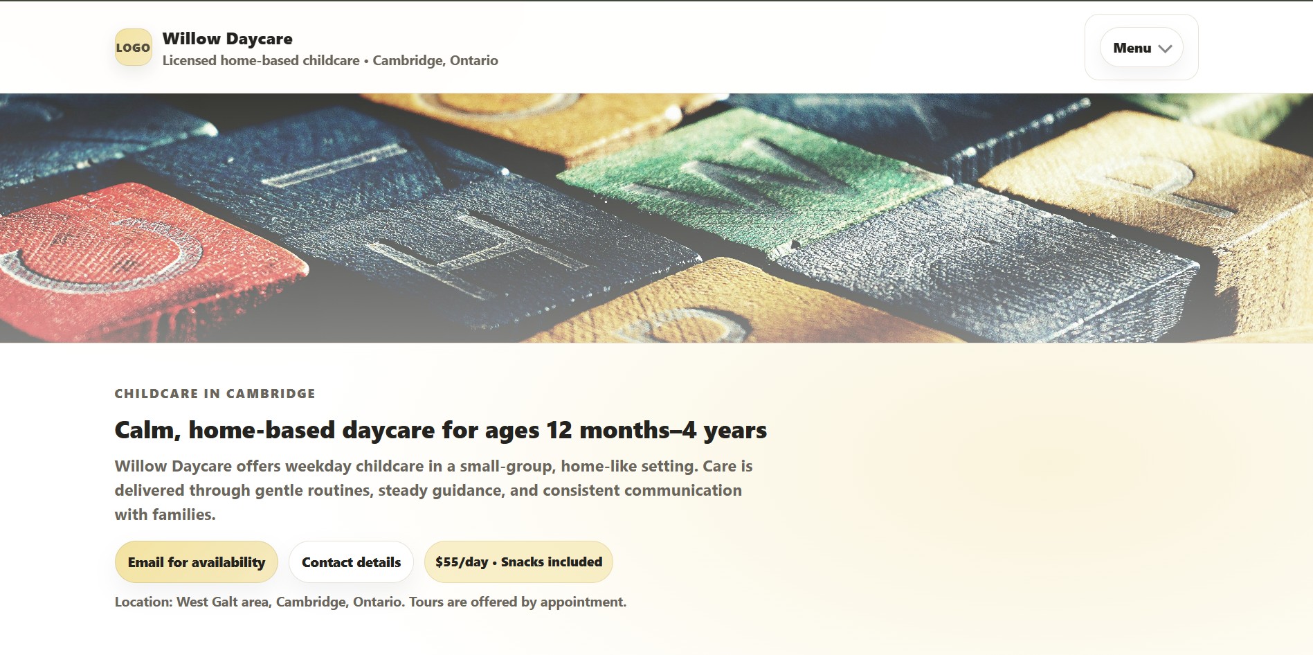 Willow template preview